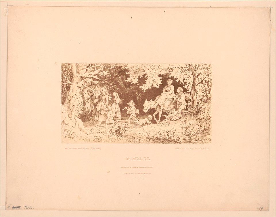 Im walde - L. Richter '65 ; nach der Originalzeichnung von Ludwig Richter ; photogr. von F. & O. Brockmann in Dresden. LCCN2017650404