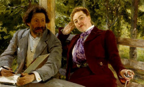 Ilya Repin - Double Portrait of Natalia Nordman and Ilya Repin