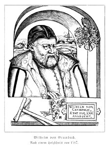 Illustrierte Geschichte d. sächs. Lande Bd. II Abt. 1 - 089 - Wilhelm von Grumbach. Free illustration for personal and commercial use.