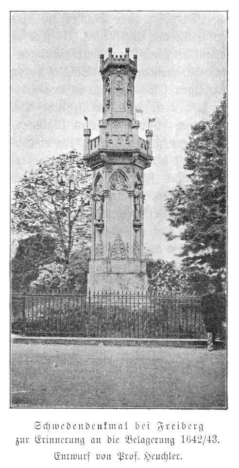 Illustrierte Geschichte d. sächs. Lande Bd. II Abt. 1 - 313 - Schwedendenkmal bei Freiberg