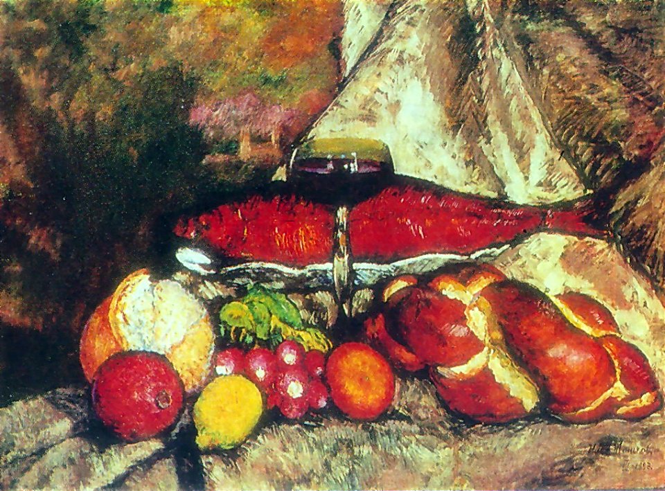 Ilya Mashkov - Still life with red fish