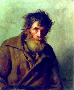 Ilya Yefimovich Repin - A Shy Peasant. Free illustration for personal and commercial use.