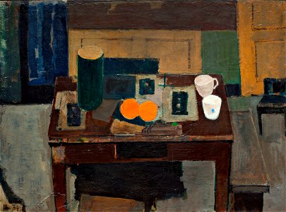 Immanuel Ibsen - Opstilling, bord med appelsiner - 1934