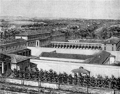 Imola – Veduta del Manicomio (xilografia)