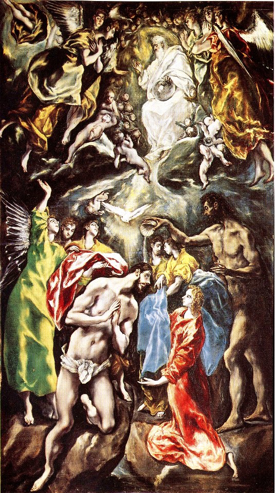 Image-El Bautismo de Cristo El Greco version1609