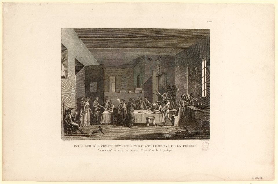 Image malapeau charles-louis interieur dun comite revolutionnaire a paris 1793-1794. 103eme planche numero 712006