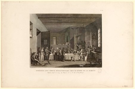 Image malapeau charles-louis interieur dun comite revolutionnaire a paris 1793-1794. 103eme planche numero 712006