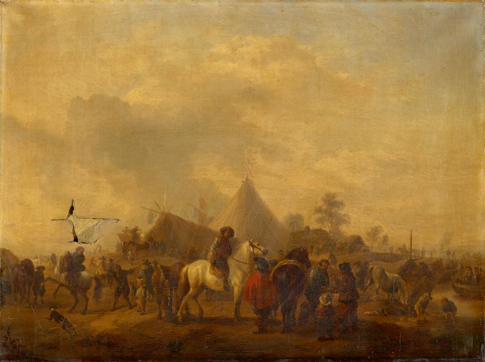 Imitator of Philips Wouwerman (Haarlem 1619-Haarlem 1668) - A Horse Fair - RCIN 402511 - Royal Collection