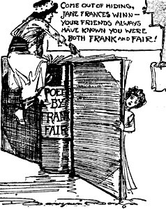 Imaginative sketch by Marguerite Martyn of Jane Frances Winn in 1914