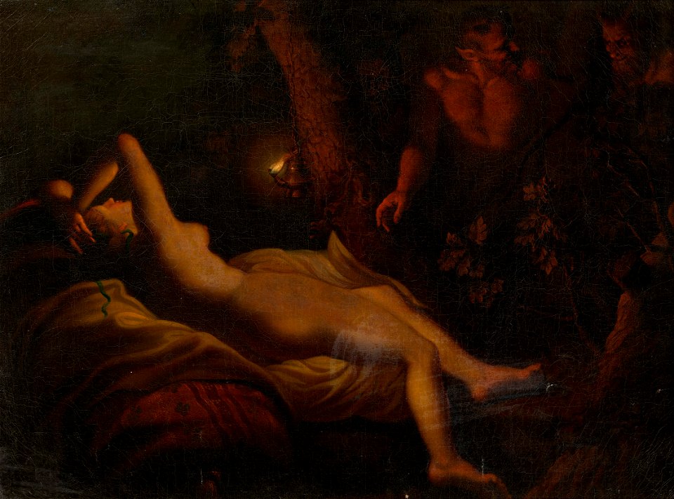 Imitator of Godfried Schalcken (Made 1643-The Hague 1706) - Nymphs and Satyrs - RCIN 402710 - Royal Collection