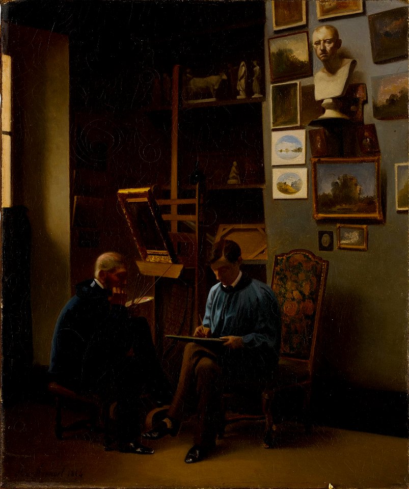 In The Artist's Studio by A Monvel