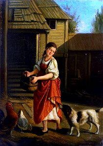In the yard by Sergei Gribkov the second half of the XIX century