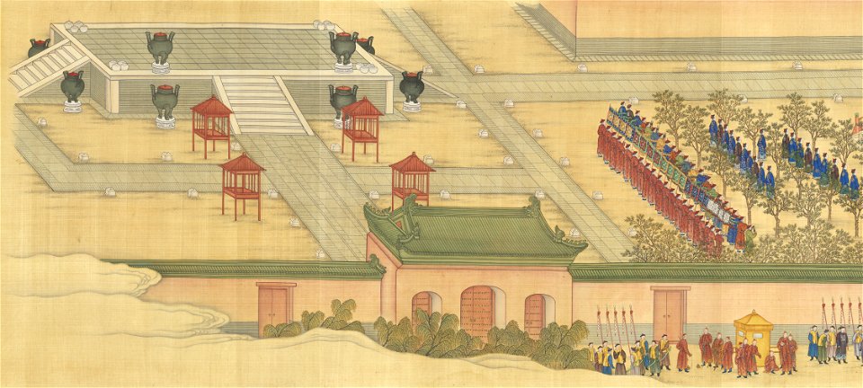 Imperial Rites of Sericulture (Scroll 3- “Picking Mulberry Leaves”)-part1