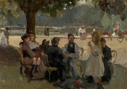 In the Bois de Boulogne near Paris, Isaac Israels, c. 1906