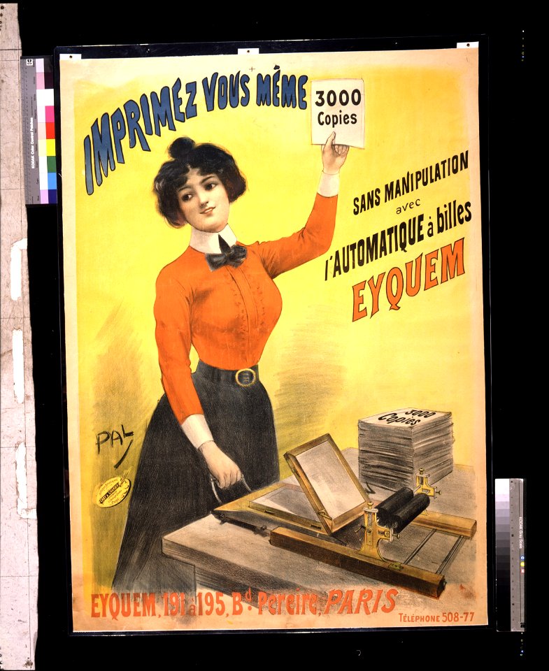 Imprimez vous mème 3000 copies sans manipulation avec l'automatique à billes Eyquem - PAL. LCCN2008680275