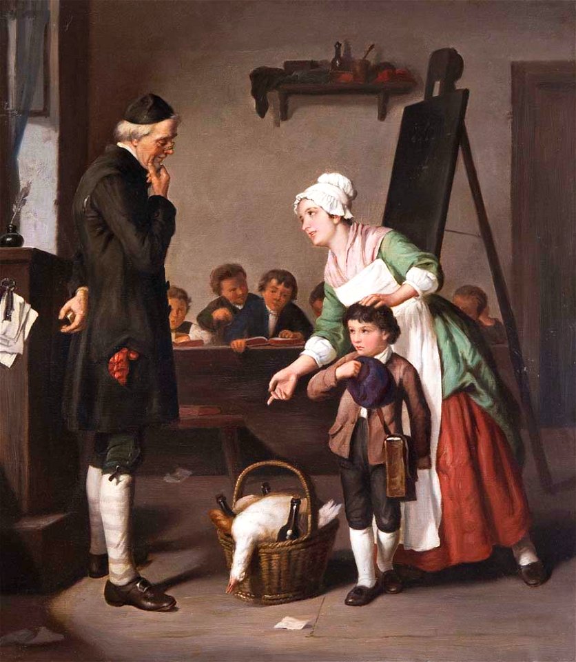 In der Dorfschule 19Jh