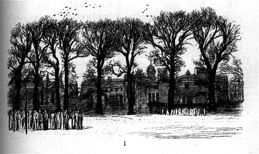 In front of building - Tom Brown's School Days (1869)