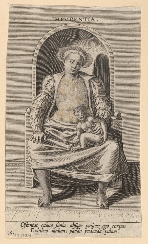 Impudentia print by Philip Galle, S.I 1739, Prints Department, Royal Library of Belgium