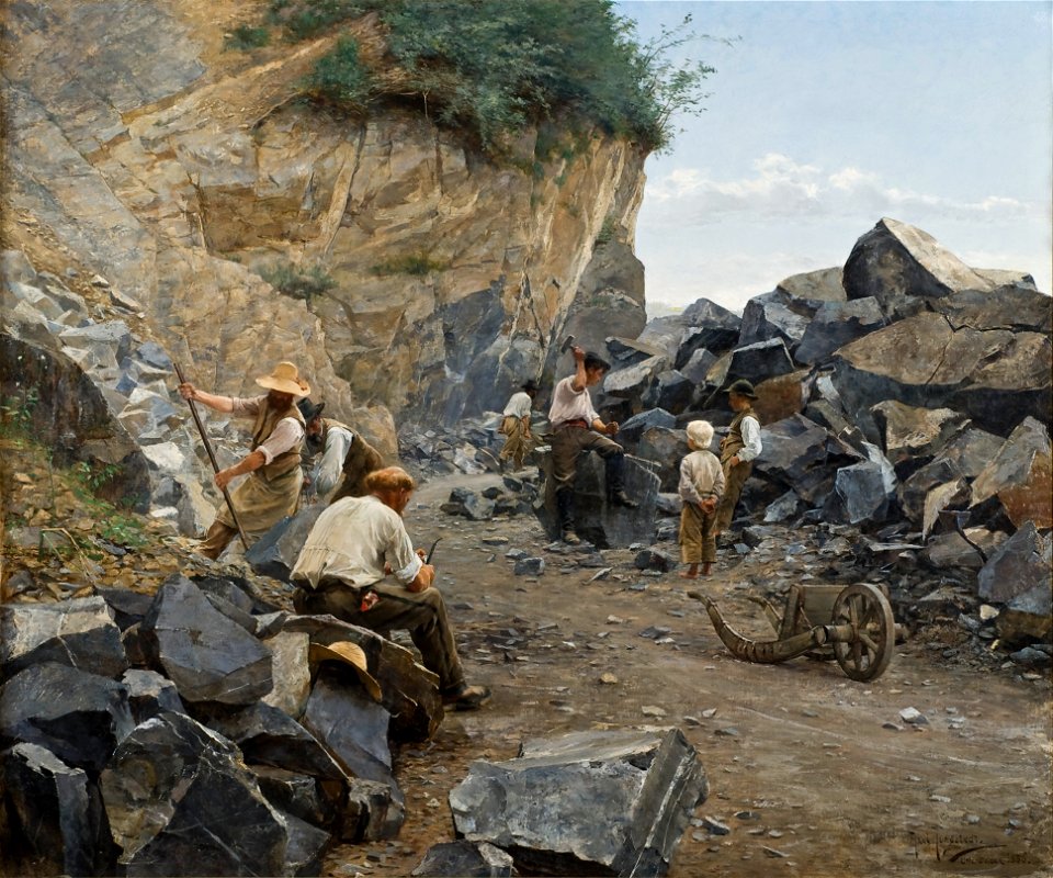 In the Quarry. Motif from Switzerland (Axel Jungstedt) - Nationalmuseum - 18383