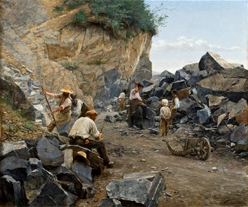 In the Quarry. Motif from Switzerland (Axel Jungstedt) - Nationalmuseum - 18383