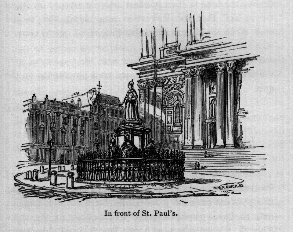 In front of St. Paul's - Walks in London, Augustus Hare, 1878