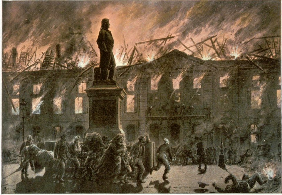 Incendie de l’aubette (1870) par Émile Schweitzer