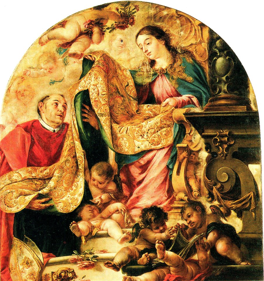 Imposición de la casulla a San Ildefonso, de Juan de Valdés Leal (Capilla de San Francisco de la catedral de Sevilla)