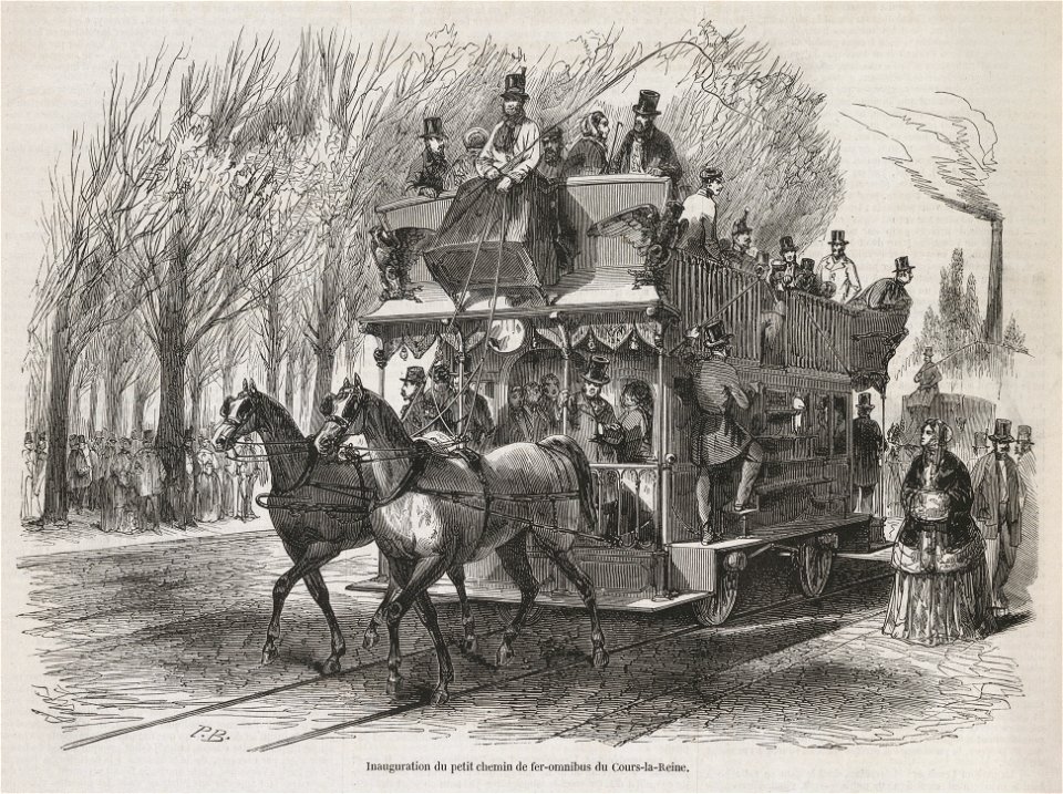 Inauguration du petit chemin de fer-omnibus du Cours-la-Reine