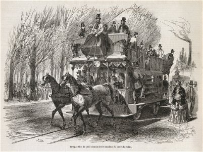Inauguration du petit chemin de fer-omnibus du Cours-la-Reine