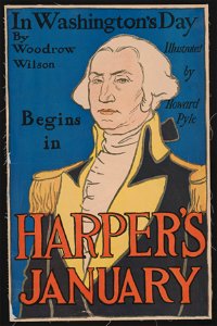 In Washington's Day by Woodrow Wilson, illustrated by Howard Pyle. Begins in Harper's January LCCN2015646454