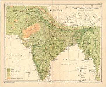 India Vegetation Features IGI 1909 Atlas