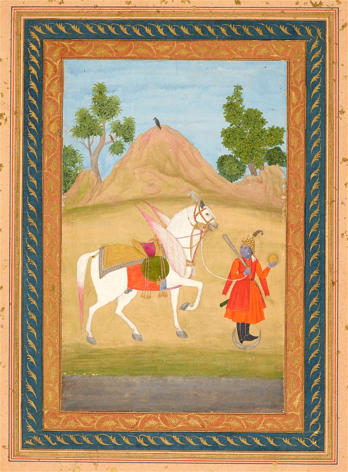 Indian School, late 18th century - Kali, the tenth incarnation of Vishnu - RCIN 1005113.k - Royal Collection