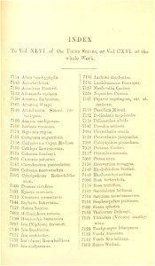 Index - Curtis' 116 (Ser. 3 no. 46) (1890)
