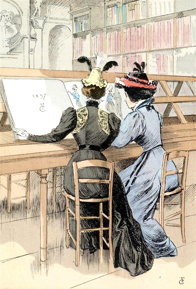 In the Cabinet des Estampes (Bibliothèque Nationale), 1897