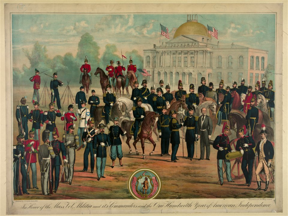 In honor of the Mass. Vol. Militia and its commanders and the one hundredth year of American independence LCCN2003680930