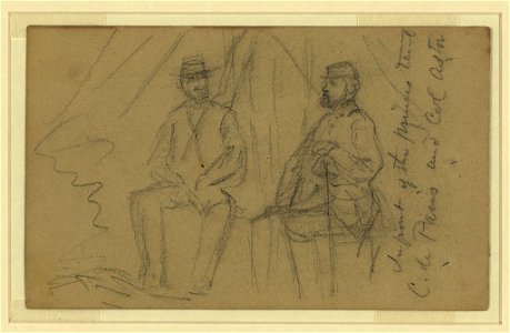 In front of the princes tent, C. de Paris and Col. Astor LCCN2004661140