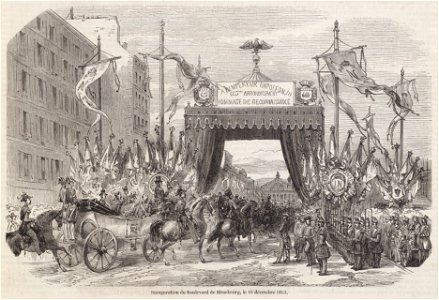 Inauguration du boulevard de Strasbourg, le dix Décembre 1853