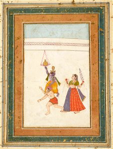 Indian School, late 18th century - Krishna as makhan chor (the butter thief). - RCIN 1005113.p - Royal Collection