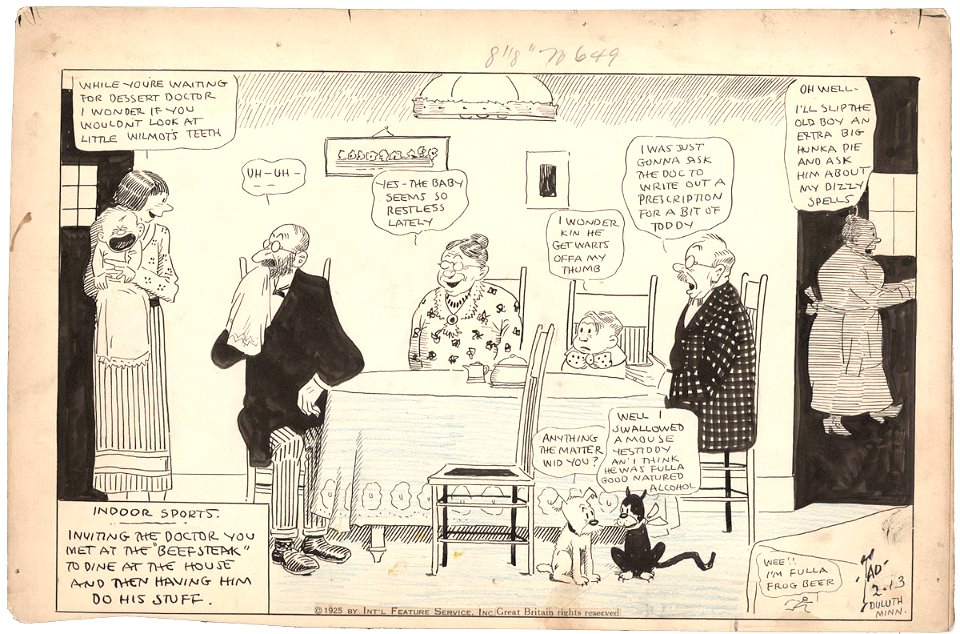 Indoor Sports - Inviting the Doctor You Met at the Beefsteak to Dine at the House and Then Having Him Do His Stuff