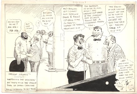 Indoor Sports - Watching the Waiters as they Milk the Proud Papa of Small Change While Listening to His Tales