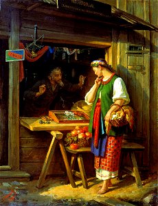 In the Shop 1882 by Gribkov. Free illustration for personal and commercial use.