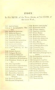 Index - Curtis' 117 (Ser. 3 no. 47) (1891)