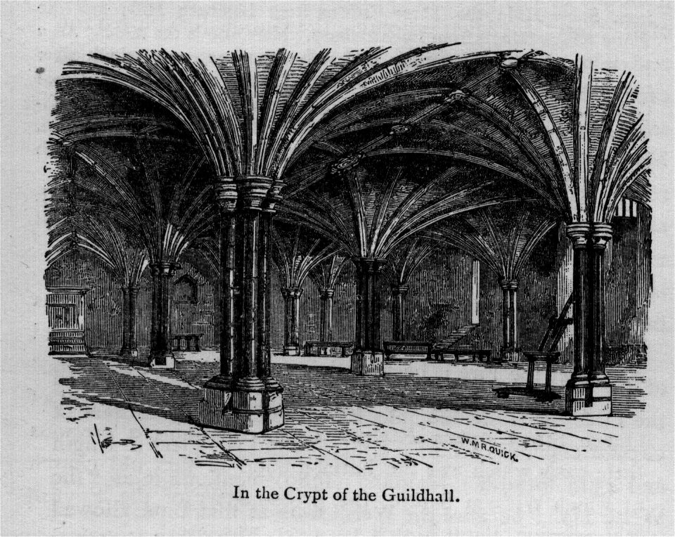 In the Crypt of the Guildhall - Walks in London, Augustus Hare, 1878