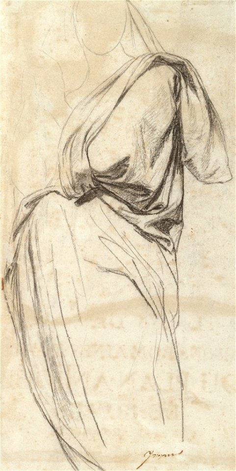 Ingres - Drapery Study for the Madonna in The Vow of Louis XIII, 1942.67