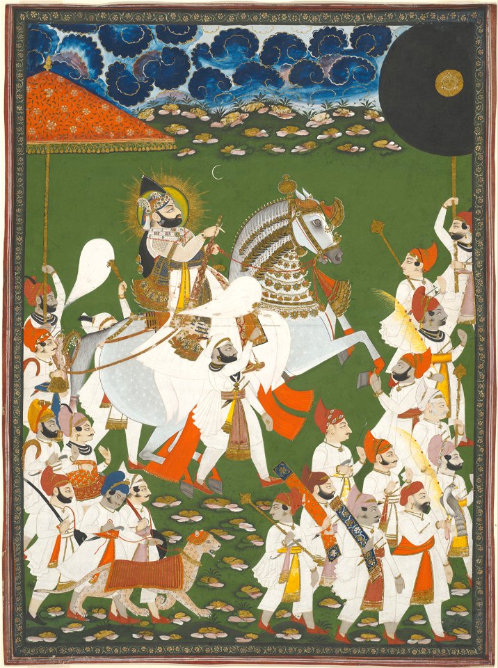 India; Rajasthan, Mewar, Udaipur; Attributed to Ghasi - Maharana Bhim Singh in Procession - Google Art Project