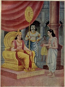 Indra meets King of Danavas Bali as Brahman