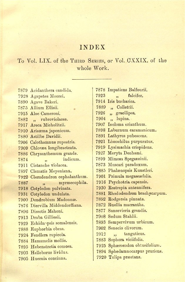 Index - Curtis' 129 (Ser. 3 no. 59) (1903)