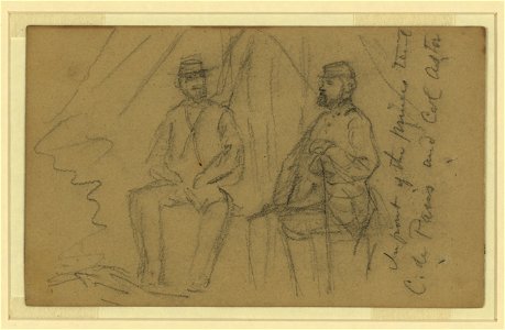 In front of the princes tent, C. de Paris and Col. Astor LCCN2004661140