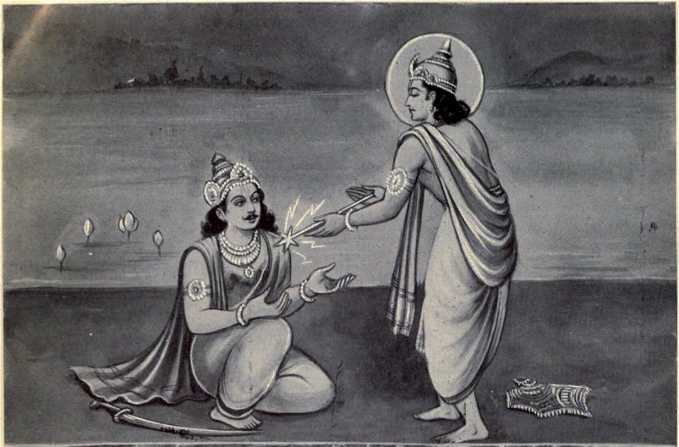 Indra gives Indrashakti to Karna