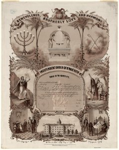 Independent Order of B'nai B'rith, this is to certify, ... - L. Kurz. LCCN89711885